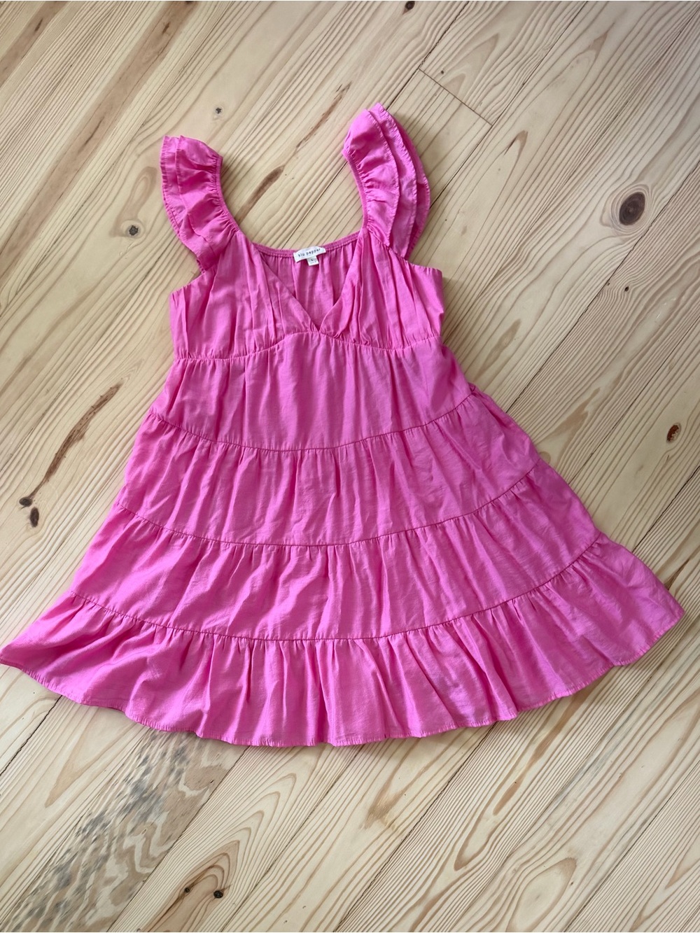 Women’s Pink Tiered Ruffle Dress